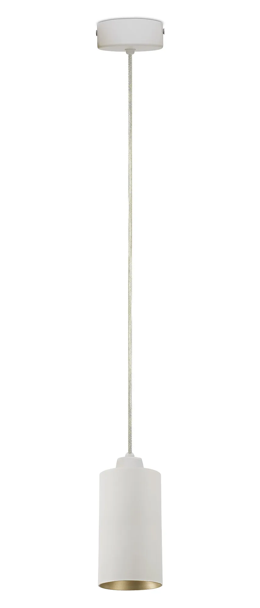 DL350105  Eos 20 P, 20W White & Gold LED Pendant Spotlight 1560lm 40° 4000K IP20